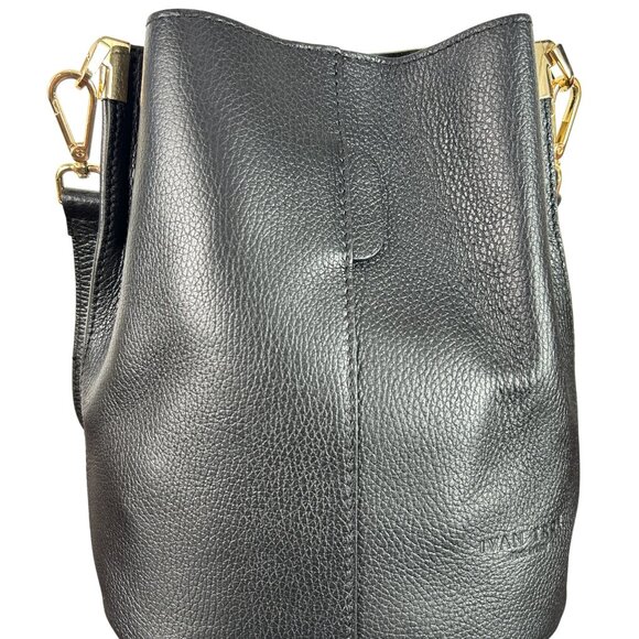 Ema Black Italian Leather Handbag – Elegant Designer Shoulder Bag for Women - Picture 2 of 10